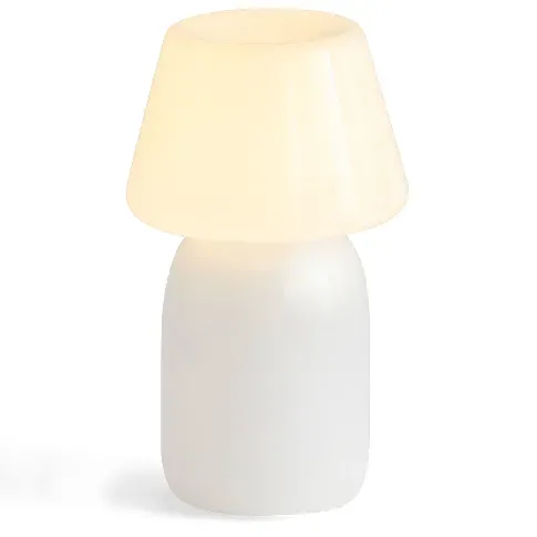 Bilde av best pris HAY Apollo Portable bordlampe, white glass Lampe