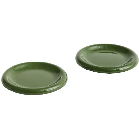 Bilde av best pris HAY Barro tallerken Ø18, grønn, 2-pakning Tallerken