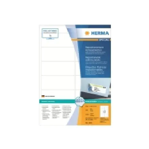 Bilde av best pris HERMA Spesial - Papir - matt - flyttbar selvklebende - hvit - 99,1 x 42,3 mm 1200 etikett(er) (100 ark x 12) adresseetiketter Papir & Emballasje - Emballasje - Etiketter og etiketter