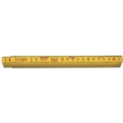 Bilde av best pris HULTAFORS Tommestok 2m 10led gul, fremstillet i glasfiberforstærket polyamid,15mm bred, med mm på begge sider Verktøy & Verksted - Til verkstedet - Måleutstyr