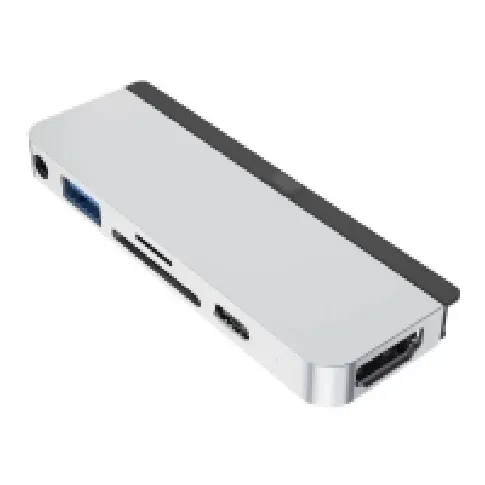 Bilde av best pris HYPER HD319B, USB 3.2 Gen 1 (3.1 Gen 1) Type-C, Sølv, MicroSD (TransFlash), SD, 3.5mm, HDMI, USB 2.0, USB 3.2 Gen 1 (3.1 Gen 1) Type-A, USB 3.2 Gen 2 (3.1 Gen 2) Type-C, Aluminium, FCC, CE PC & Nettbrett - Bærbar tilbehør - Portreplikator og dokking