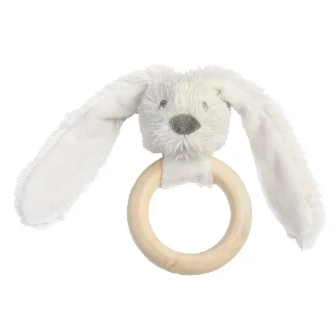 Bilde av best pris Happy Horse - Rabbit Richie Wooden Teething Ring - 12 cm - Ivory - 133192 - Leker