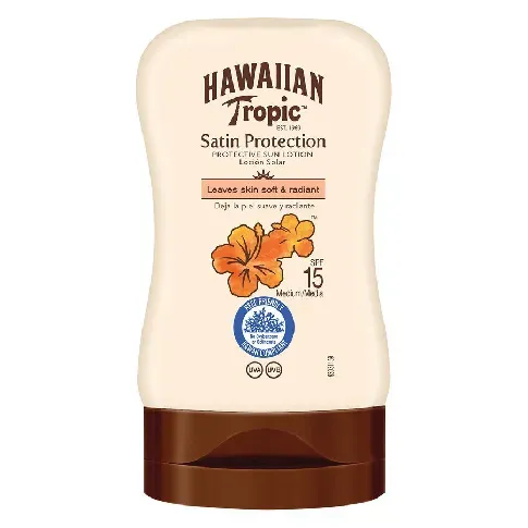 Bilde av best pris Hawaiian Tropic Satin Protection Sun Lotion SPF15 100ml Hudpleie - Solprodukter - Solkrem og solpleie - Kropp