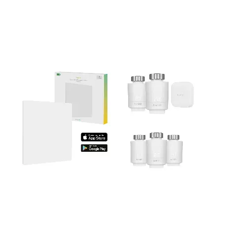 Bilde av best pris Hombli - Energy Bundle with Smart IR Heatpanel 350w White + Smart Radiator Thermostat Starter kit (2pcs+BT Bridge) + Thermostat Expansion Pack (3pcs) - Elektronikk