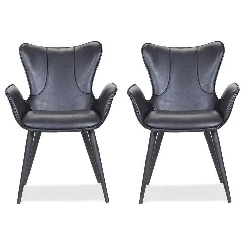 Bilde av best pris House Of Sander - Set of 2 Mist Chairs - Black (25800) - Hjemme og kjøkken