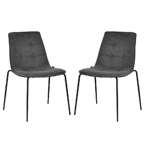 Bilde av best pris House Of Sander - Set of 2 Olly Chair - Dark grey (66102) - Hjemme og kjøkken