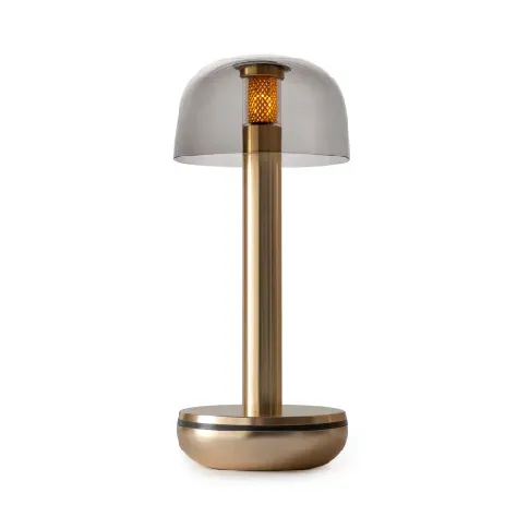 Bilde av best pris Humble Two oppladbar bordlampe, gull/røykfarget Bordlampe