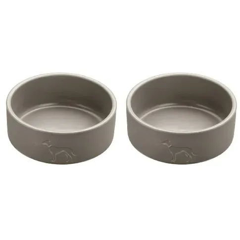 Bilde av best pris Hunter - 2 x Dog bowl ceramic Osby 1900 ml, taupe - Kjæledyr og utstyr
