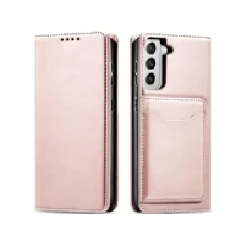Bilde av best pris Hurtel Magnet Card Case Deksel for Samsung Galaxy S22+ (S22 Plus) Dekselkort Lommebok Kortstativ Rosa N - A