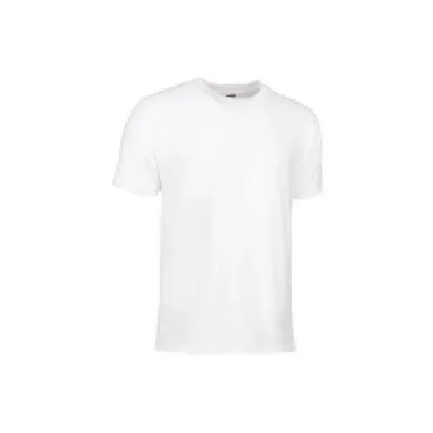 Bilde av best pris ID IDENTITY T-shirt T-TIME® med rund hals, fire-lags halsrib og nakke- og skulderbånd. Hvid Størrelse L Klær og beskyttelse - Diverse klær
