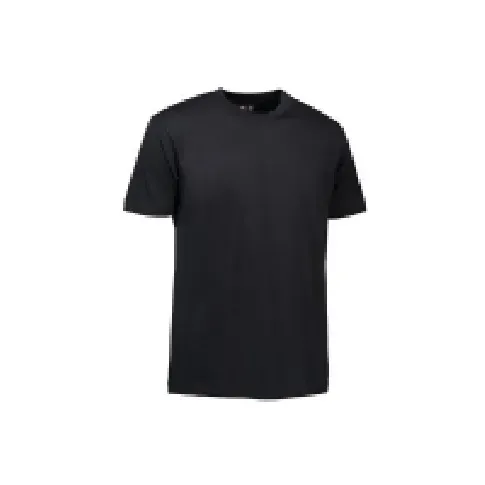 Bilde av best pris ID IDENTITY T-shirt T-TIME® med rund hals, fire-lags halsrib og nakke- og skulderbånd. Sort Størrelse 2XL Klær og beskyttelse - Diverse klær