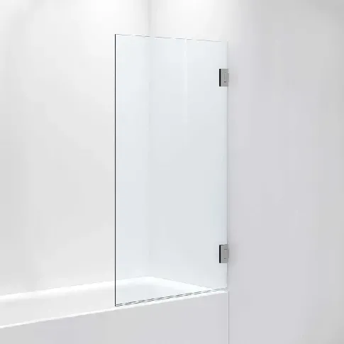 Bilde av best pris INR Iconic Nordic Rooms Badekarvegg ARC 17 Måltilpasset Brushed Stainless / Klart Glass Badekarvegg