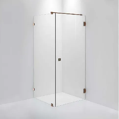 Bilde av best pris INR Iconic Nordic Rooms Dusjhjørne ARC 13 Original Brushed Bronze / 90x80cm Klart Glass Dusjhjørne