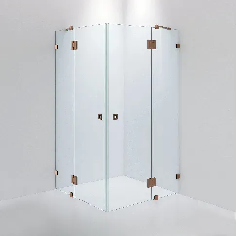 Bilde av best pris INR Iconic Nordic Rooms Dusjhjørne ARC 16 Måltilpasset Brushed Bronze / Klart Glass Dusjhjørne