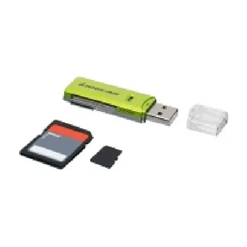 Bilde av best pris IOGEAR SD/MicroSD/MMC Card Reader/Writer GFR204SD - Kortleser (MMC, SD, RS-MMC, microSD, SDHC, microSDHC, SDXC) - USB 2.0 Foto og video - Foto- og videotilbehør - Kortlesere