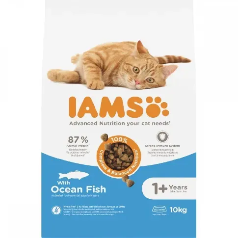 Bilde av best pris Iams for Vitality Cat Adult Ocean Fish (10 kg) Katt - Kattemat - Voksenfôr til katt