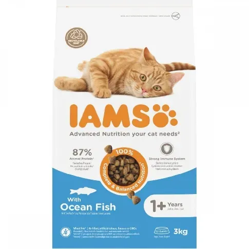 Bilde av best pris Iams for Vitality Cat Adult Ocean Fish (3 kg) Katt - Kattemat - Voksenfôr til katt