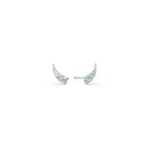 Bilde av best pris Id Fine Glace Earstuds Rodinert Sølv Øredobber Med Zirconia IDS021RH-WHITE