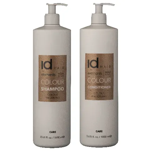 Bilde av best pris IdHAIR - Elements Xclusive Colour Shampoo 1000 ml + Conditioner 1000 ml - Skjønnhet