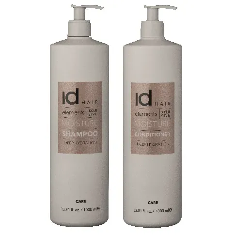 Bilde av best pris IdHAIR - Elements Xclusive Moisture Shampoo 1000 ml + Conditioner 1000 ml - Skjønnhet
