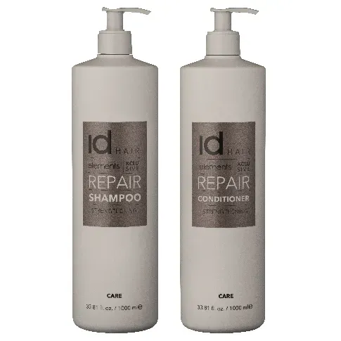 Bilde av best pris IdHAIR - Elements Xclusive Repair Shampoo 1000 ml + Conditioner 1000 ml - Skjønnhet