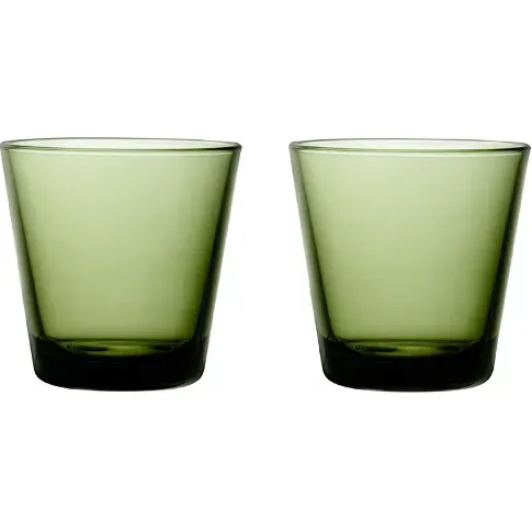 Bilde av best pris Iittala Kartio Glass 21 cl Mosegrønn 2-pk Drikkeglass
