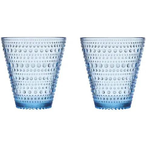 Bilde av best pris Iittala Kastehelmi Glass 30 cl Aqua 2-pk Drikkeglass