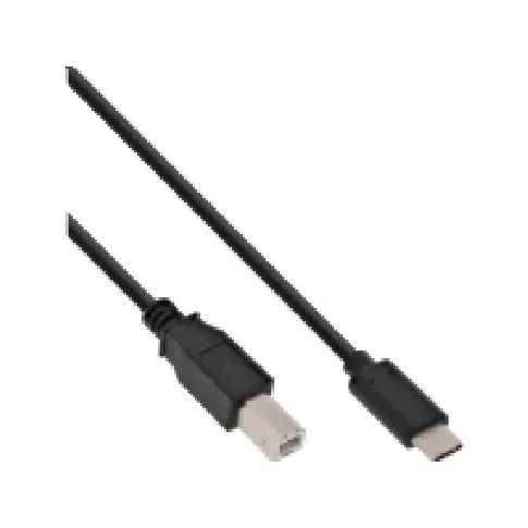 Bilde av best pris InLine 35765, 5 m, USB C, USB B, USB 2.0, Hankjønn/hankjønn, Sort PC tilbehør - Kabler og adaptere - Datakabler