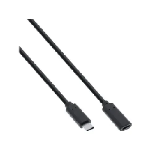 Bilde av best pris InLine 35772, 2 m, USB C, USB C, USB 3.2 Gen 2 (3.1 Gen 2), Sort PC tilbehør - Kabler og adaptere - Datakabler