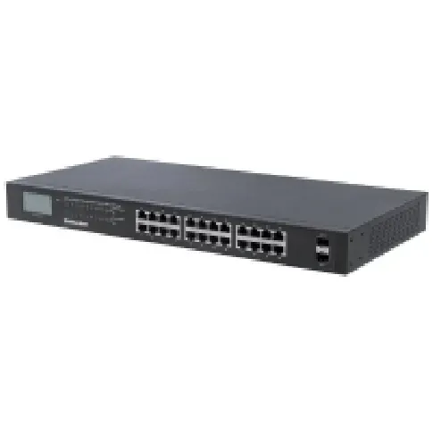 Bilde av best pris Intellinet 561242, Uhåndtert, Gigabit Ethernet (10/100/1000), Full tosidig, Strøm over Ethernet (PoE), Rack-montering, 1U PC tilbehør - Nettverk - Switcher