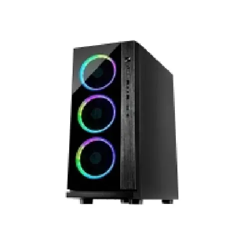 Bilde av best pris Inter-Tech W-III RGB - Tower - ATX - sidepanel med vindu - ingen strømforsyning - USB/lyd PC-Komponenter - Skap og tilbehør