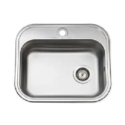 Bilde av best pris Intra Juvel rustfri stål køkkenvask 550x480 mm (480x340) med armaturhul og manuel strainer Rørlegger artikler - Kjøkken - Kjøkkenvasker