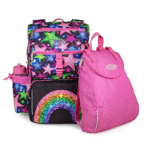Bilde av best pris JEVA - Schoolbag (16 + 8 L) - Beginners - Rainbow Glitter (313-62) - Leker
