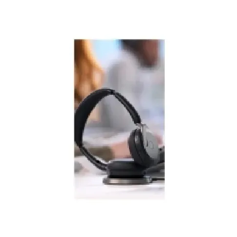 Bilde av best pris Jabra Evolve2 65 Flex UC Stereo - Hodesett - on-ear - Bluetooth - trådløs - aktiv støydemping - USB-A - svart - med trådløs ladepute - Optimert for UC TV, Lyd & Bilde - Hodetelefoner & Mikrofoner