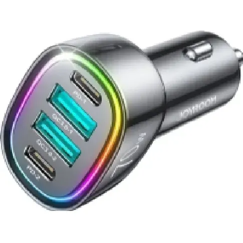 Bilde av best pris Joyroom JR-CL29 billader, 2x USB-C PD, 2x USB 70W (svart) Tele & GPS - Batteri & Ladere - Billader