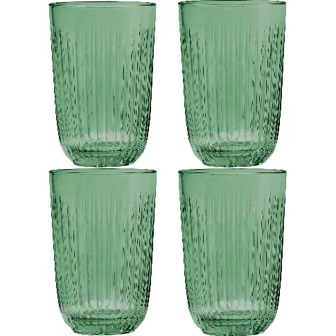 Bilde av best pris Kähler Hammershøi vannglass 37 cl Ø 8 cm 4 stk, grønn Vannglass