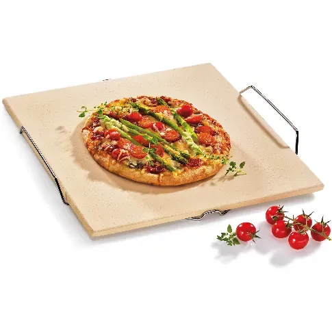 Bilde av best pris Küchenprofi Rektangulær Pizzasten med stativ, 38 cm Pizzasten