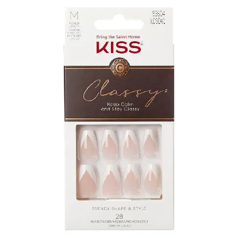 Bilde av best pris KISS Classy Nails Silk Dress 28pcs Sminke - Negler - Løse negler