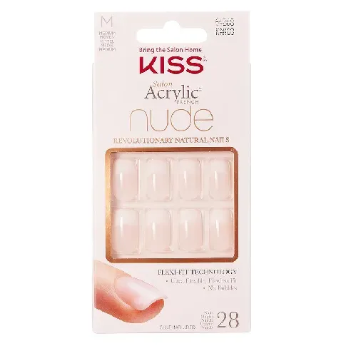 Bilde av best pris KISS Salon Acrylic Nude Nails Cashmere 28pcs Sminke - Negler - Løse negler