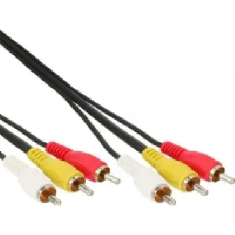 Bilde av best pris Kabel Intos RCA (Cinch) x3 - RCA (Cinch) x3 0.5m czarny (89650) PC tilbehør - Kabler og adaptere - Skjermkabler