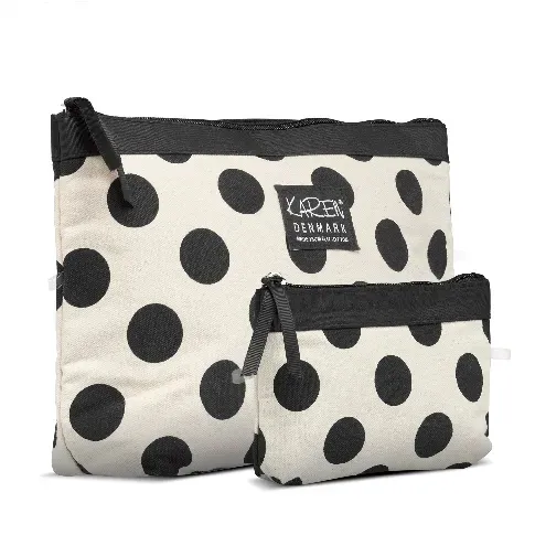 Bilde av best pris Karen - A-Shaped 2-pcs Cosmetic Bag Set - Black and White - Skjønnhet