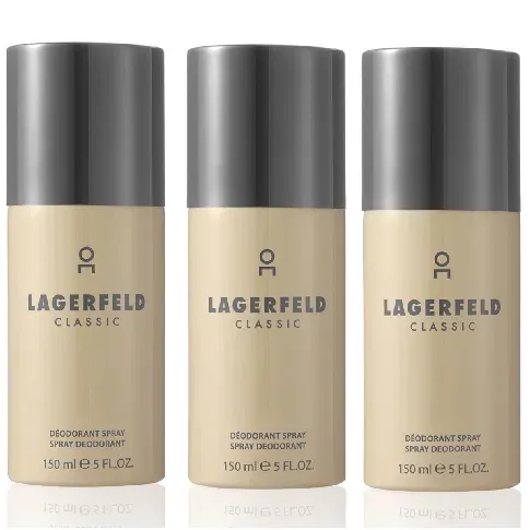 Bilde av best pris Karl Lagerfeld - 3x Classic Deodorant Spray 150 ml - Skjønnhet
