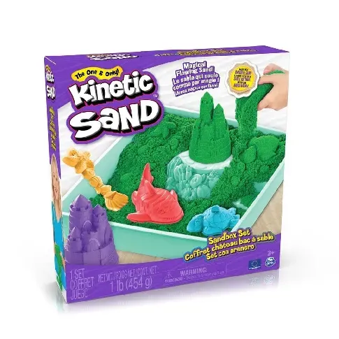 Bilde av best pris Kinetic Sand - Sandbox Set - Green (6067479) - Leker