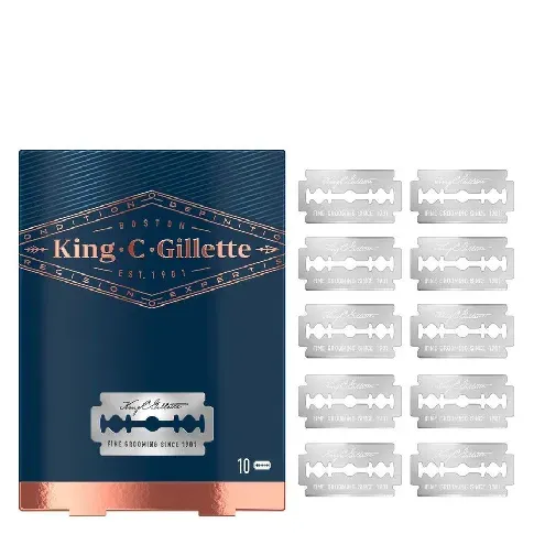 Bilde av best pris King C Gillette Double Edge Blades 10CT Mann - Barbering - Barberhøvel og barberblader