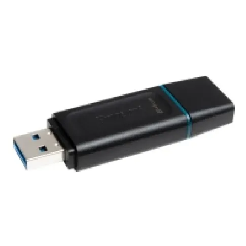 Bilde av best pris Kingston DataTraveler Exodia - USB-flashstasjon - 64 GB - USB 3.2 Gen 1 - svart med blågrønt PC-Komponenter - Harddisk og lagring - USB-lagring