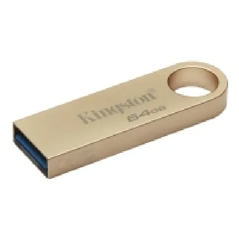 Bilde av best pris Kingston DataTraveler SE9 G3 - USB-flashstasjon - 64 GB - USB 3.2 Gen 1 - gull PC-Komponenter - Harddisk og lagring - USB-lagring