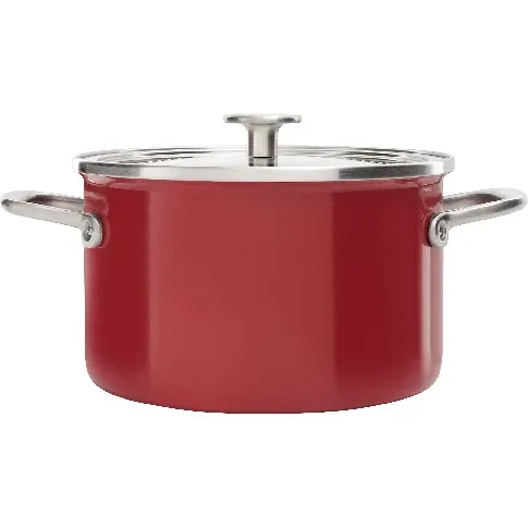 Bilde av best pris KitchenAid Cookware Collection Gryte med lokk 20 cm, rød Gryte