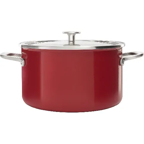 Bilde av best pris KitchenAid Cookware Collection Gryte med lokk 24 cm, Rød Gryte