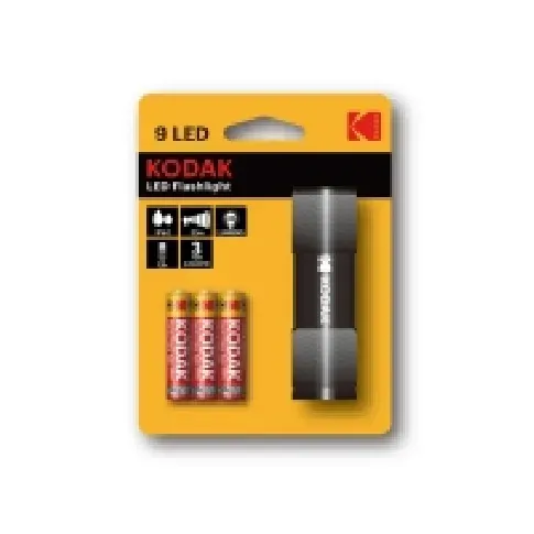 Bilde av best pris Kodak 9 LED, Lommelykt, Sort, Aluminium, IP62, -10 - 60 °C, LED Belysning - Annen belysning - Lommelykter