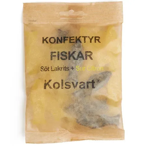 Bilde av best pris Kolsvart Søt + sur sitron, 120 g Lakris